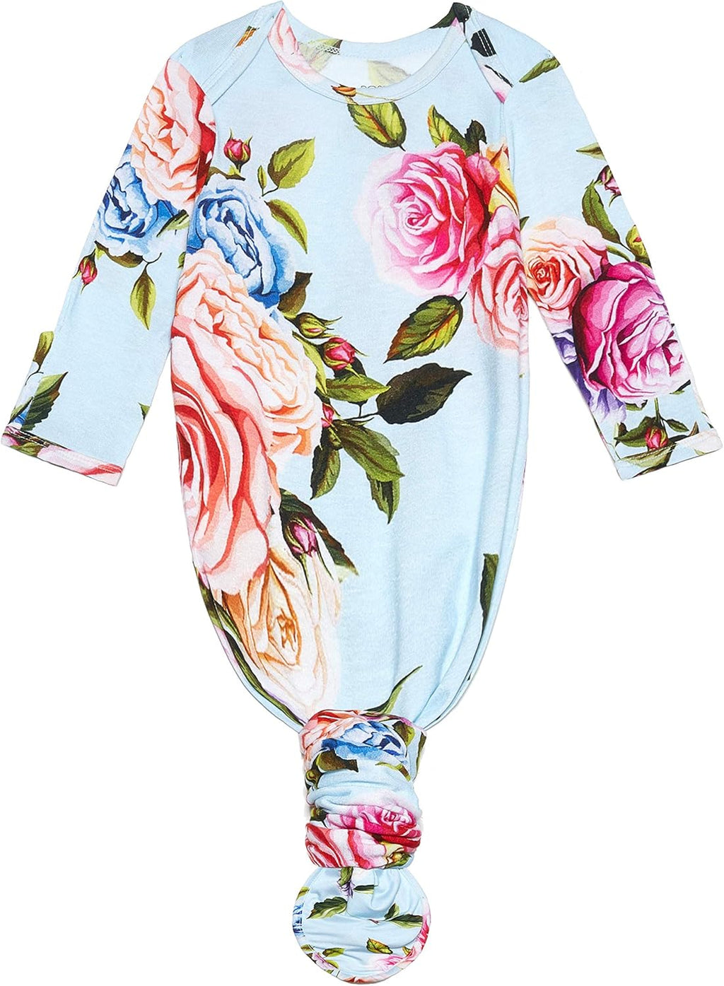 Baby Soft Gown for Girls - Viscose from Bamboo Infant Layette Swaddle Wear - 0-3 Months - Country Rose