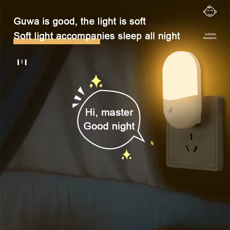 Led Mini Night Light Switch Plug-In Led Light Eye Protection Night Light Lamp Use for Bedside Baby Feeding Living Room