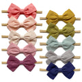 Baby Girl Headbands and Hair Bows, 10Pcs Stretchy Nylon Hairbands for Newborn, Infant, Toddlers