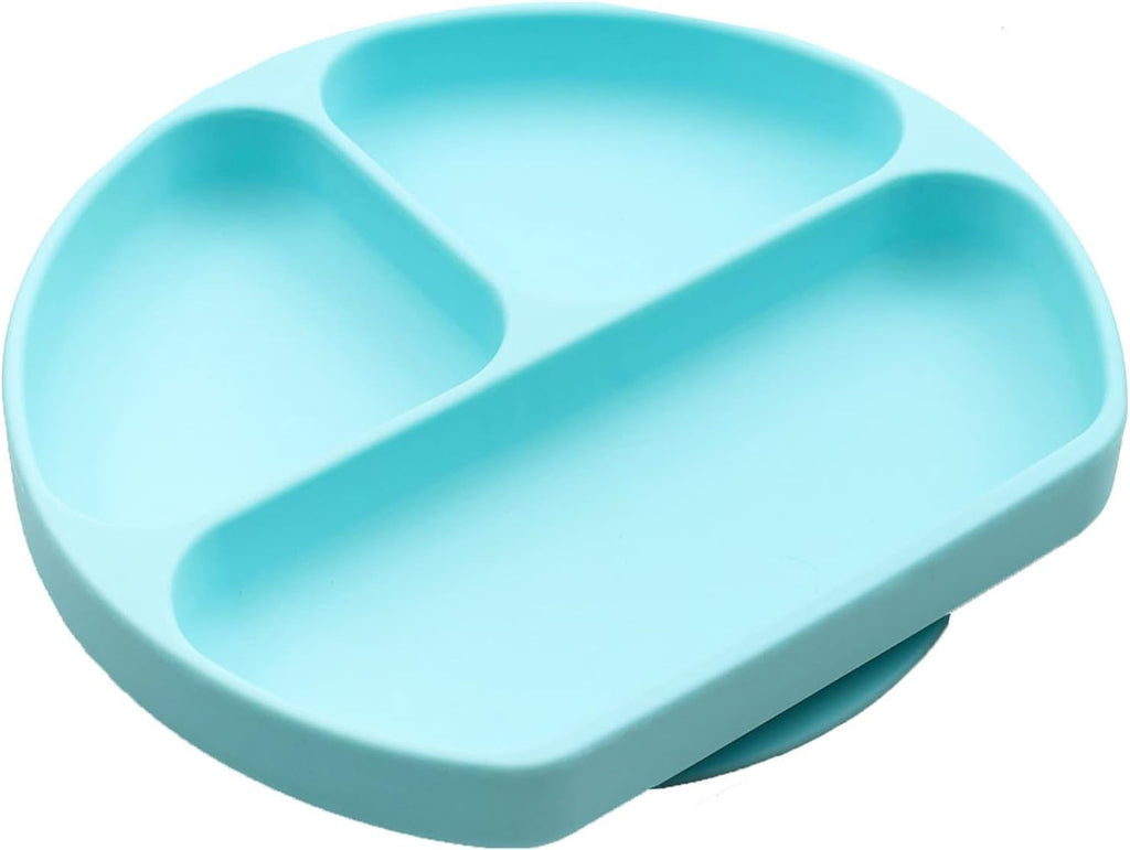 Suction Plate for Toddlers | BPA Free, 100% Food-Grade Silicone | Microwave, Dishwasher and Oven Safe | Stay Put Divided Baby Feeding Plates