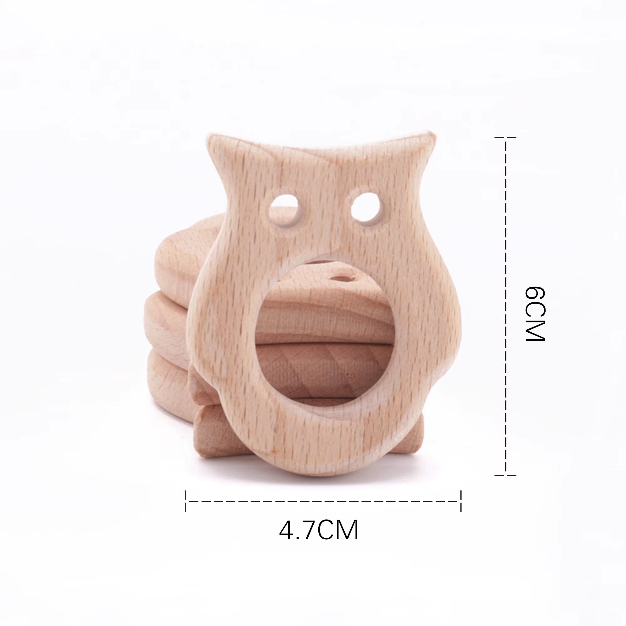10Pc Baby Wooden Teether Beech Bee Pacifier Teeth Pendant Wooden Baby Gym Toys Montessori Animals Baby Products Newborn Gift Kid