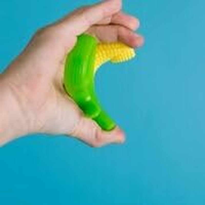- Corn Cob Toothbrush®, Training Teether Tooth Brush for Infant, Baby, and Toddler, Made in USA, Butter-Soft Bristles,Bendable Food Grade Silicone, Family-Owned Buisness since 2009