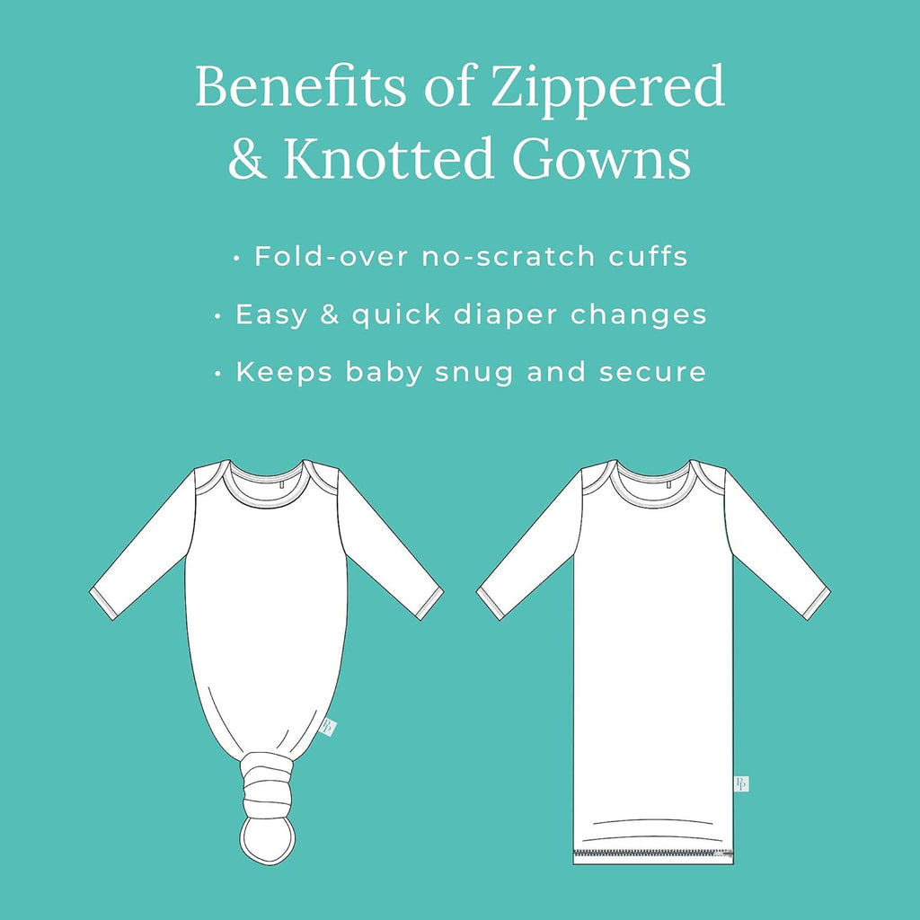 Baby Soft Gown for Girls - Viscose from Bamboo Infant Layette Swaddle Wear - 0-3 Months - Country Rose