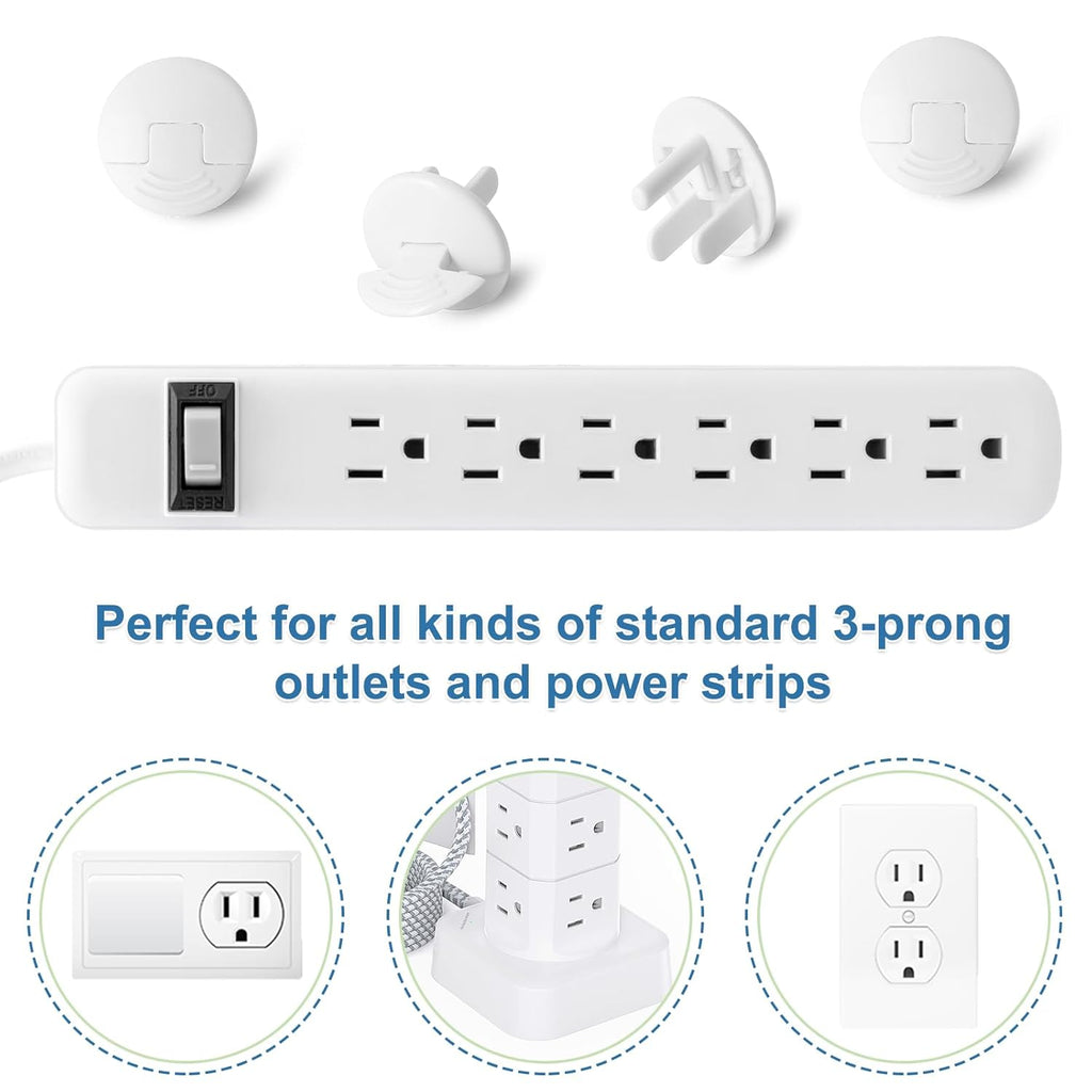 Outlet Covers Baby Proofing White - 38 Pack Plug Covers for Electrical Outlets, Child Proof Socket Covers, Baby Safety Products for Home, Office, Easy Insatllation