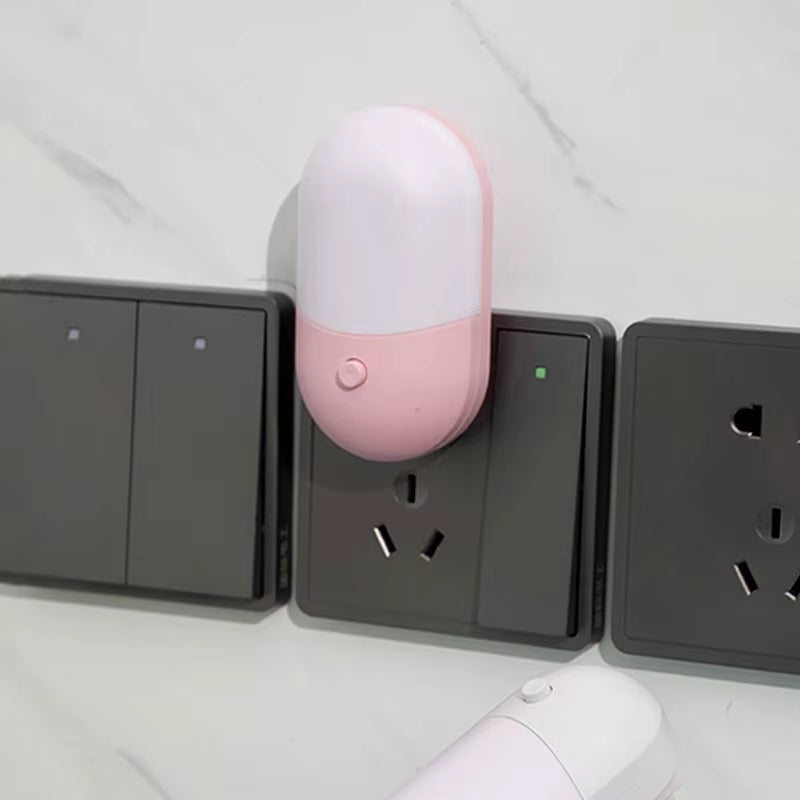 Led Mini Night Light Switch Plug-In Led Light Eye Protection Night Light Lamp Use for Bedside Baby Feeding Living Room