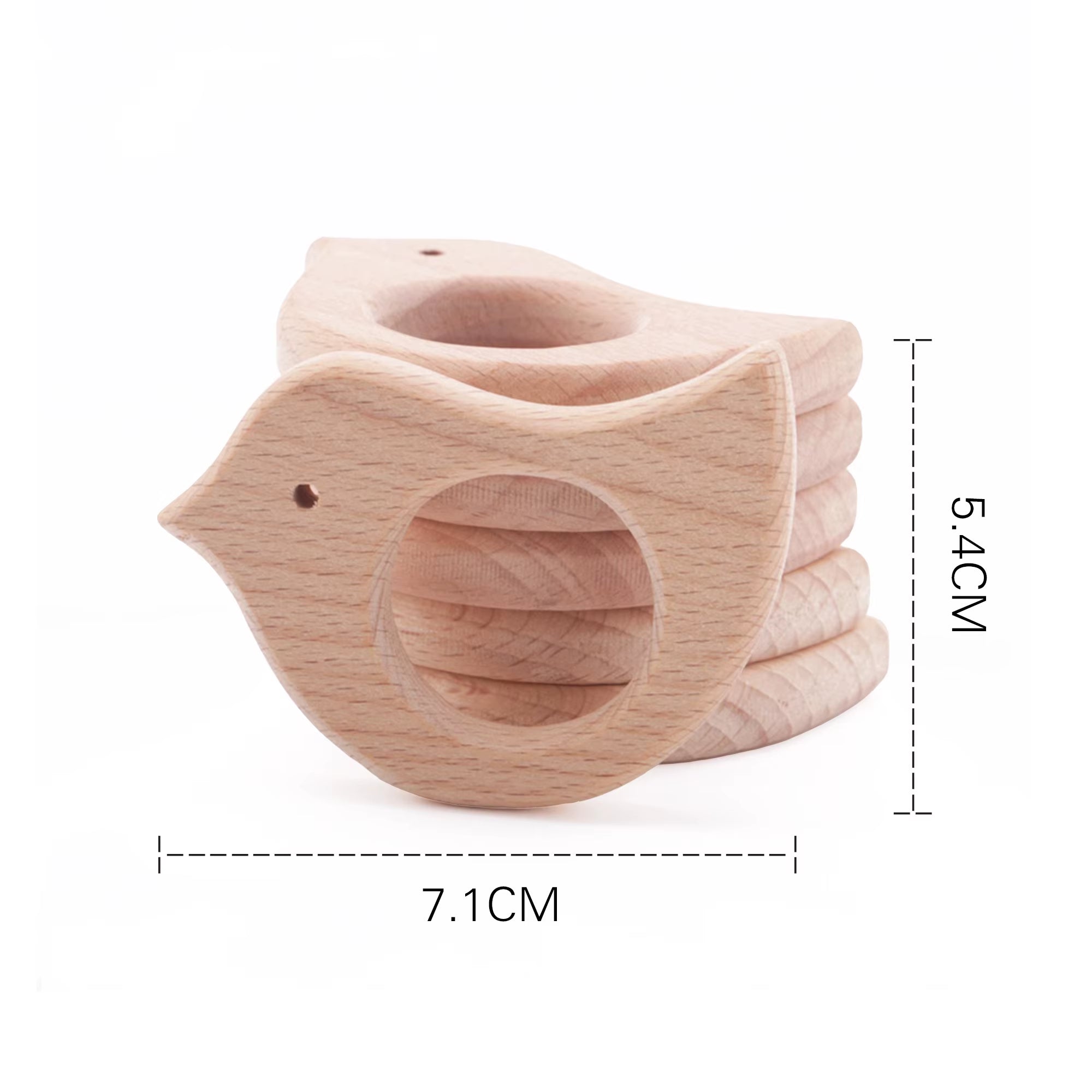10Pc Baby Wooden Teether Beech Bee Pacifier Teeth Pendant Wooden Baby Gym Toys Montessori Animals Baby Products Newborn Gift Kid