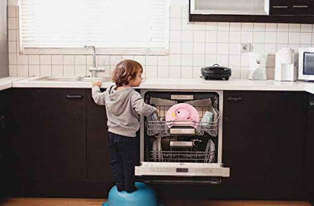 Silicone Divided Toddler Plates, Portable Non Slip Suction Plates for Children Babies and Kids BPA Free Baby Dinner Plate (Duck-Yellow) 1