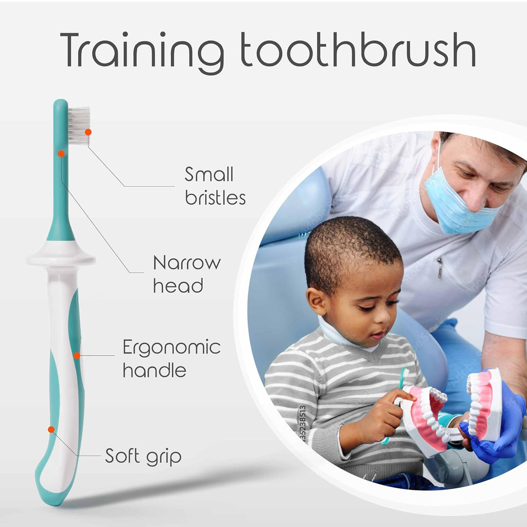 Toddler Toothbrushes 1-2 Years (4-Pack) - Bpa-Free & Safety-Tested Kids Toothbrush Kit, Designed by a Pediatric Dentist, Soft-Grip Toothbrush for Kids, My First Toothbrush Set