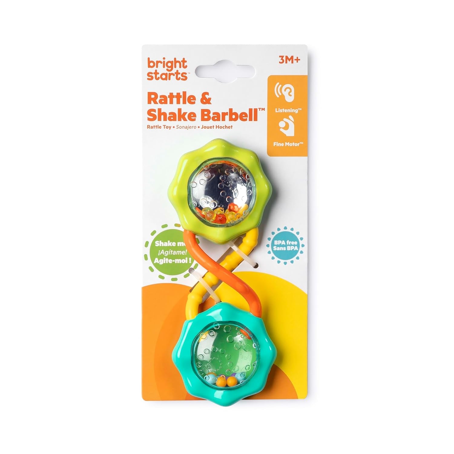 Rattle & Shake Barbell Toy, Ages 3 Months and up Green
